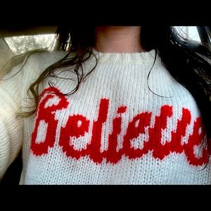 Wooden Ships Believe Sweater Small/Medium (fits like. Medium)